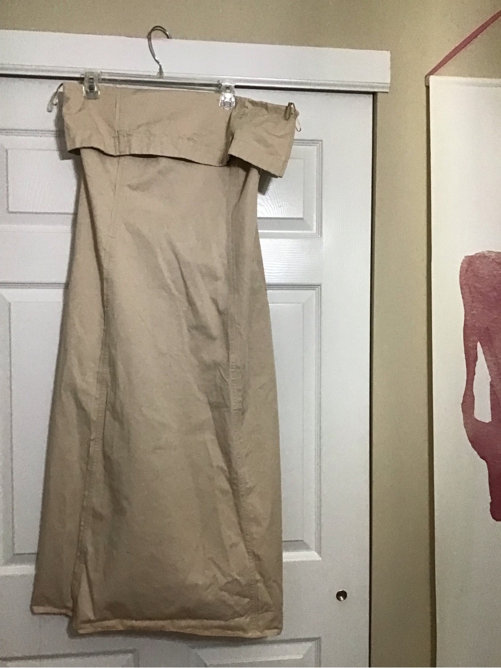 Zara Neutral Beige Off-Shoulder Maxi Skirt